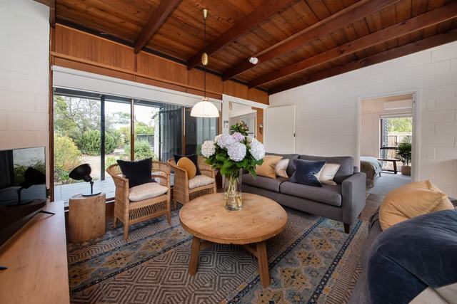 Sitting area with cane chairs